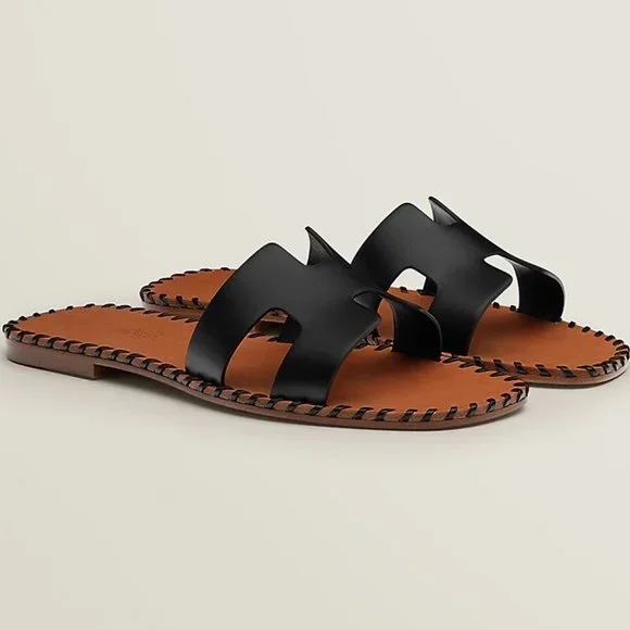 Hermes Oran sandal- Noir -Size 36.5 SOLD - Picture 1 of 3